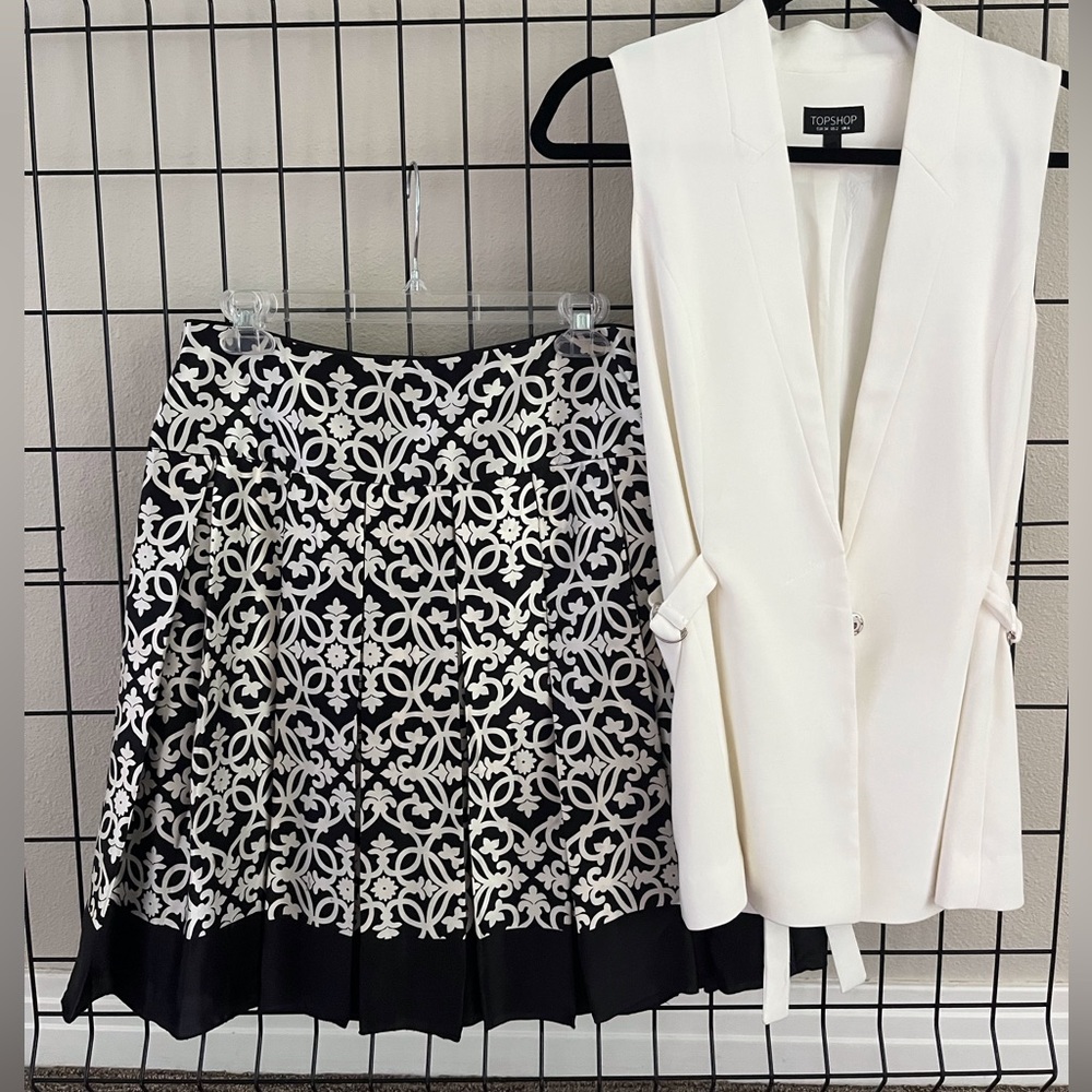 Top Shop Off White, lined Vest. Wear alone, over something or with tank.